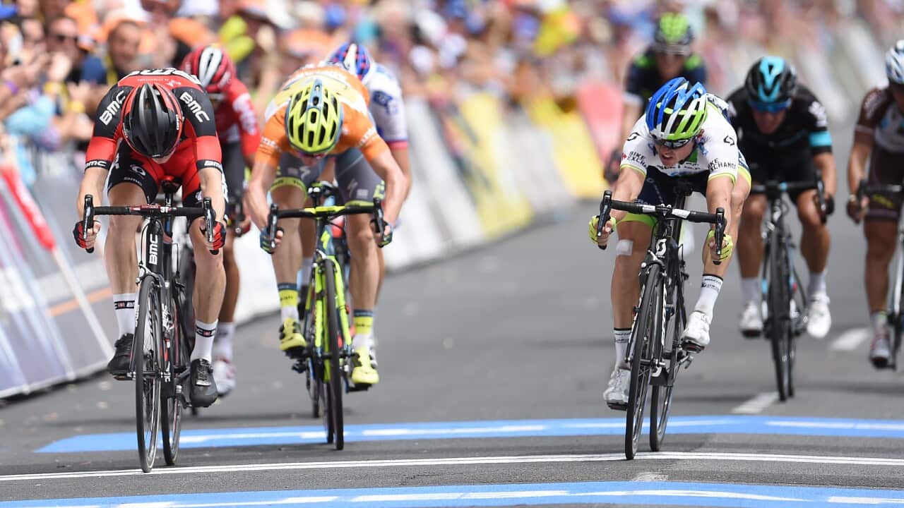 Simon Gerrans (Orica-GreenEDGE) wins Stage 3 of the Santos Tour Down Under