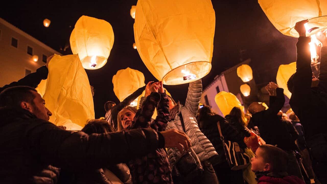 Eve of the unofficial Catalan independence vote. (Getty)