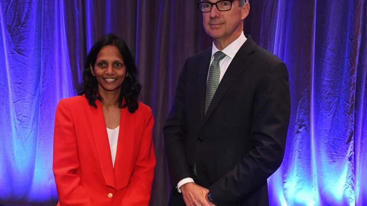 Macquarie CEO Nicholas Moore and successor Shemara Wikramanayake