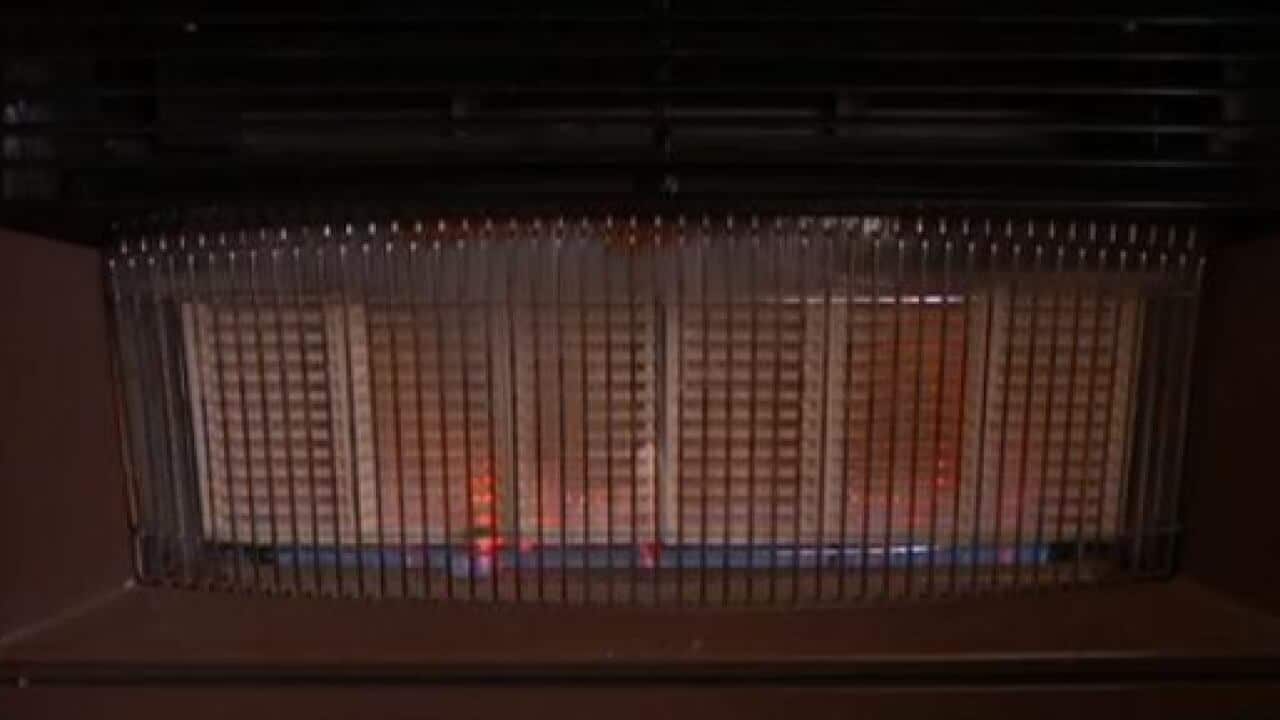 An open-flue gas heater (Vulcan Heritage)