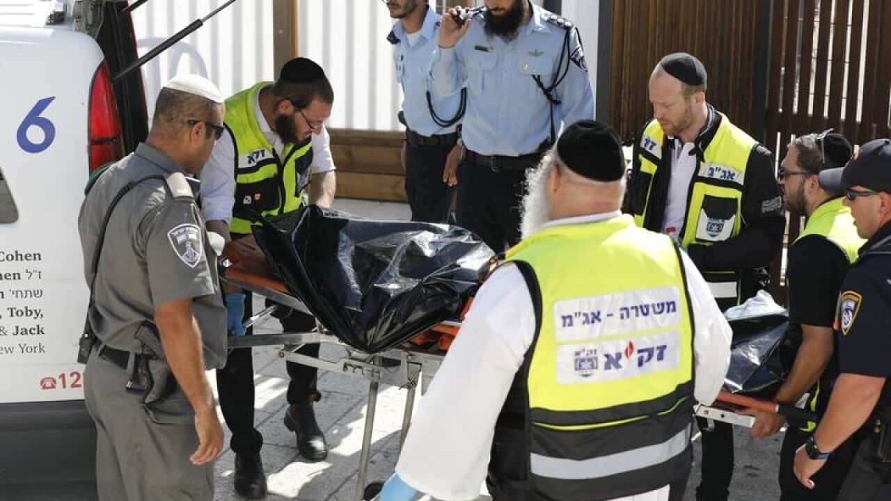 Body of a Palestinian assailant