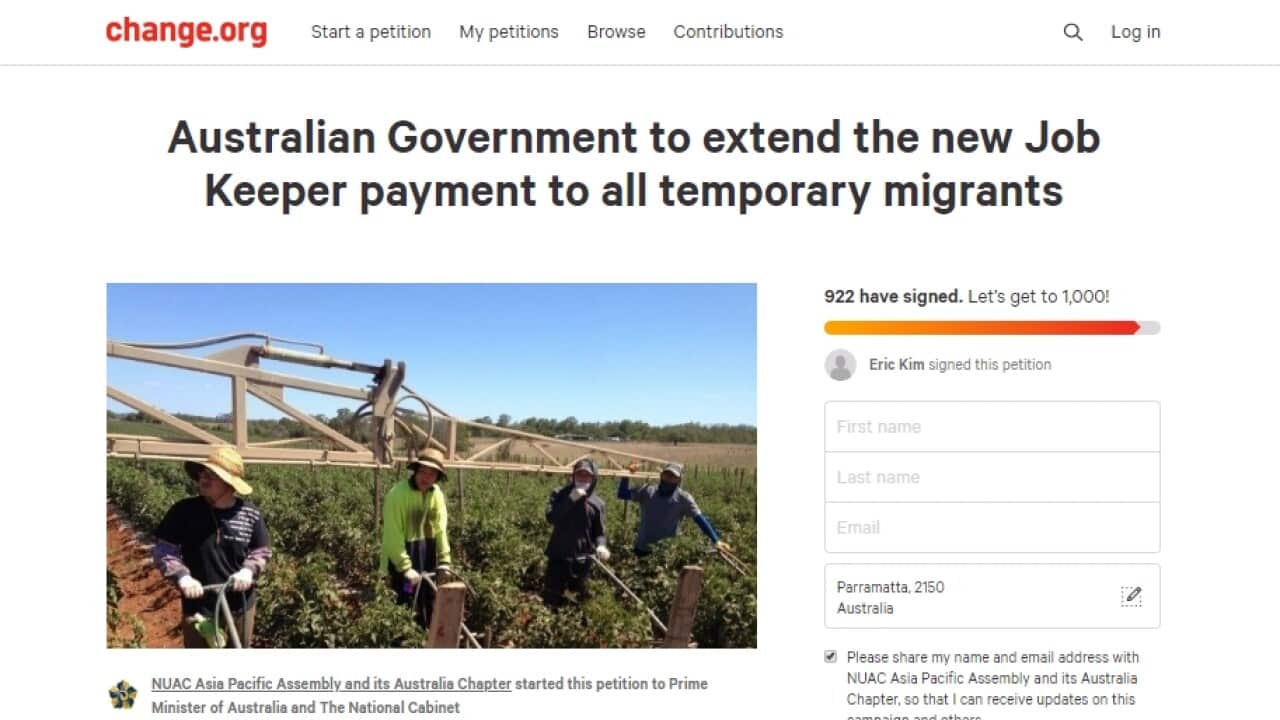 Korean community's online petition