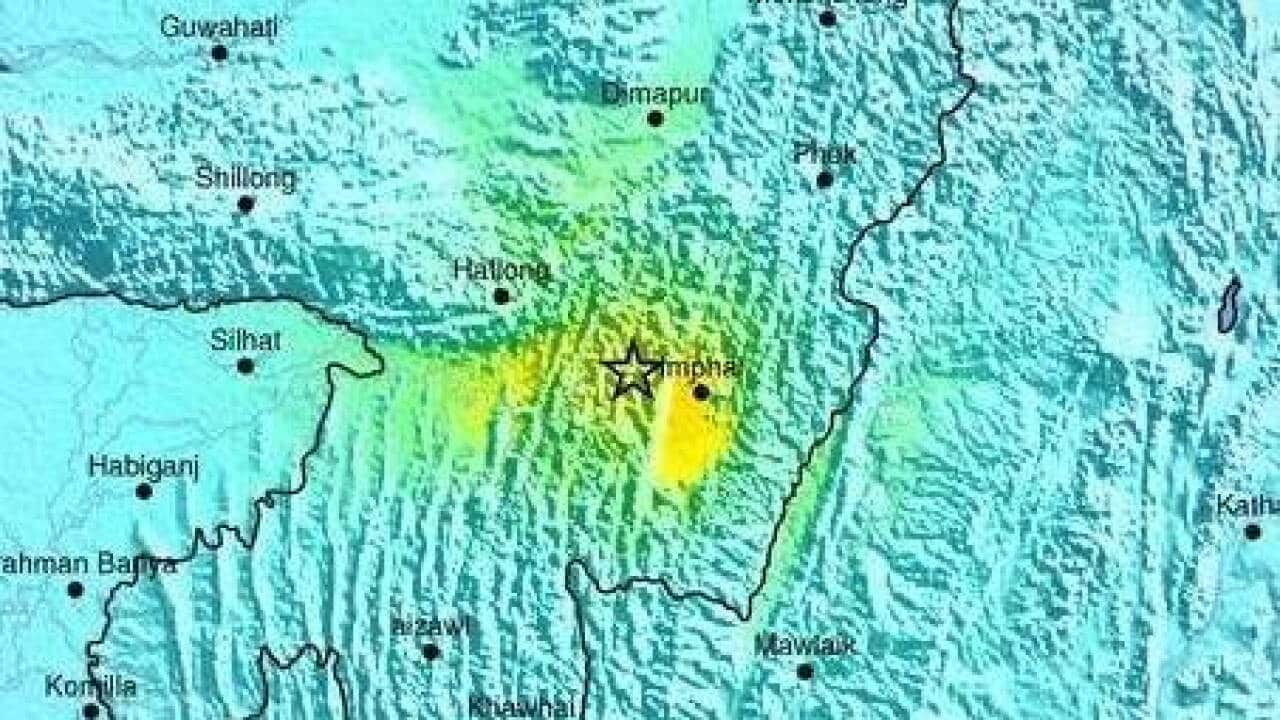 A map of the impact released by USGS
