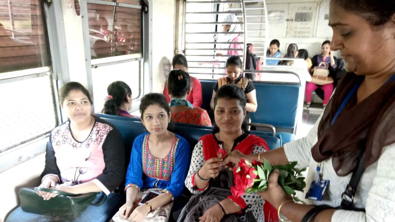 Ladies special train in Mumbai India