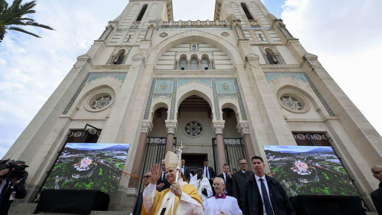 ALGERIA - POPE LEO XIV LEADS A MASS AT BASILICA OF ST AUGUSTINE IN ANNABA - 2026/4/14