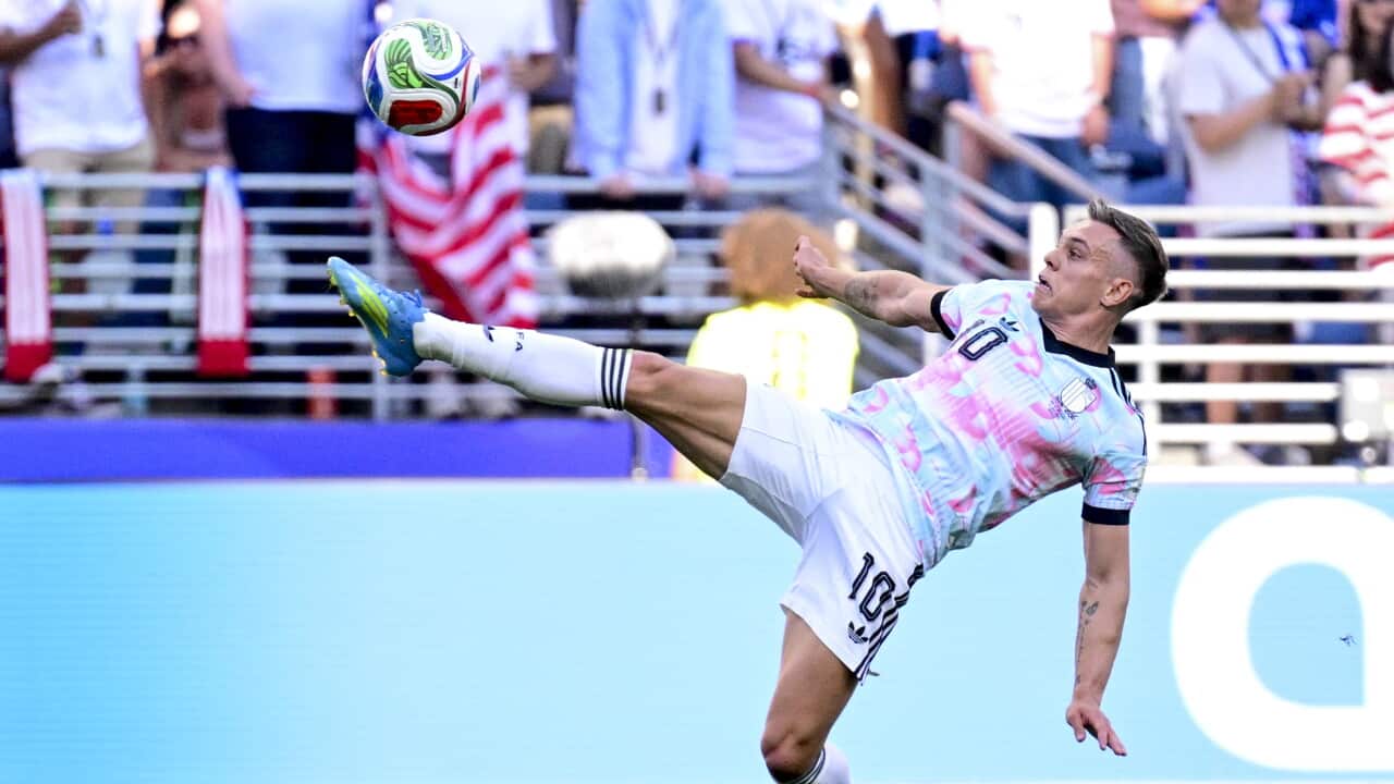 Belgium's Leandro Trossard during a soccer game between the USA and Belgian national team Monday 06 July 2026 in SeattleFI FA World Cup 2026. AAP.