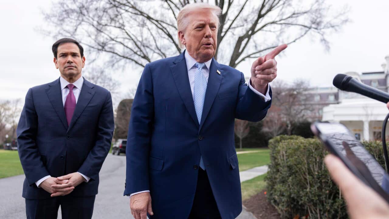 US President Donald J. Trump departs the White House to spend the weekend at Mar-a-Lago
