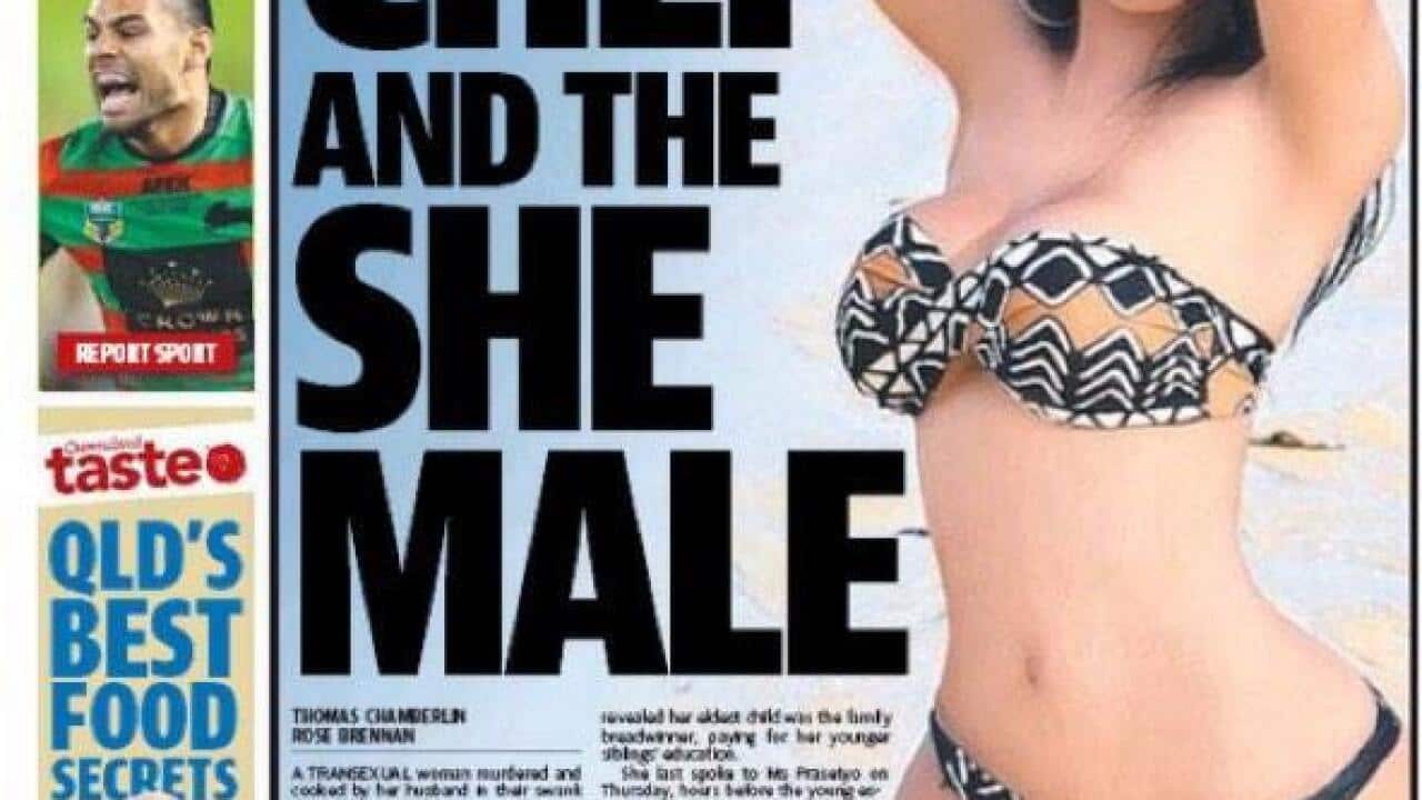 The front page of the Courier Mail on October 7, 2014.