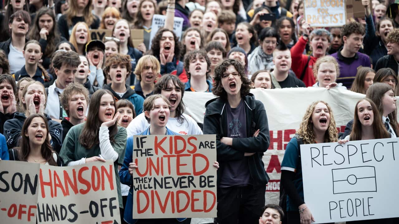 Students Protest Pauline Hanson in Melbourne