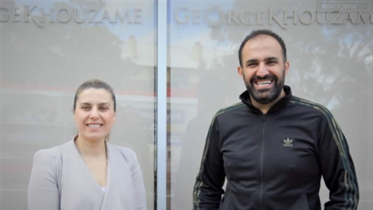 Priscilla and Najee Khouzame at the family catering business.