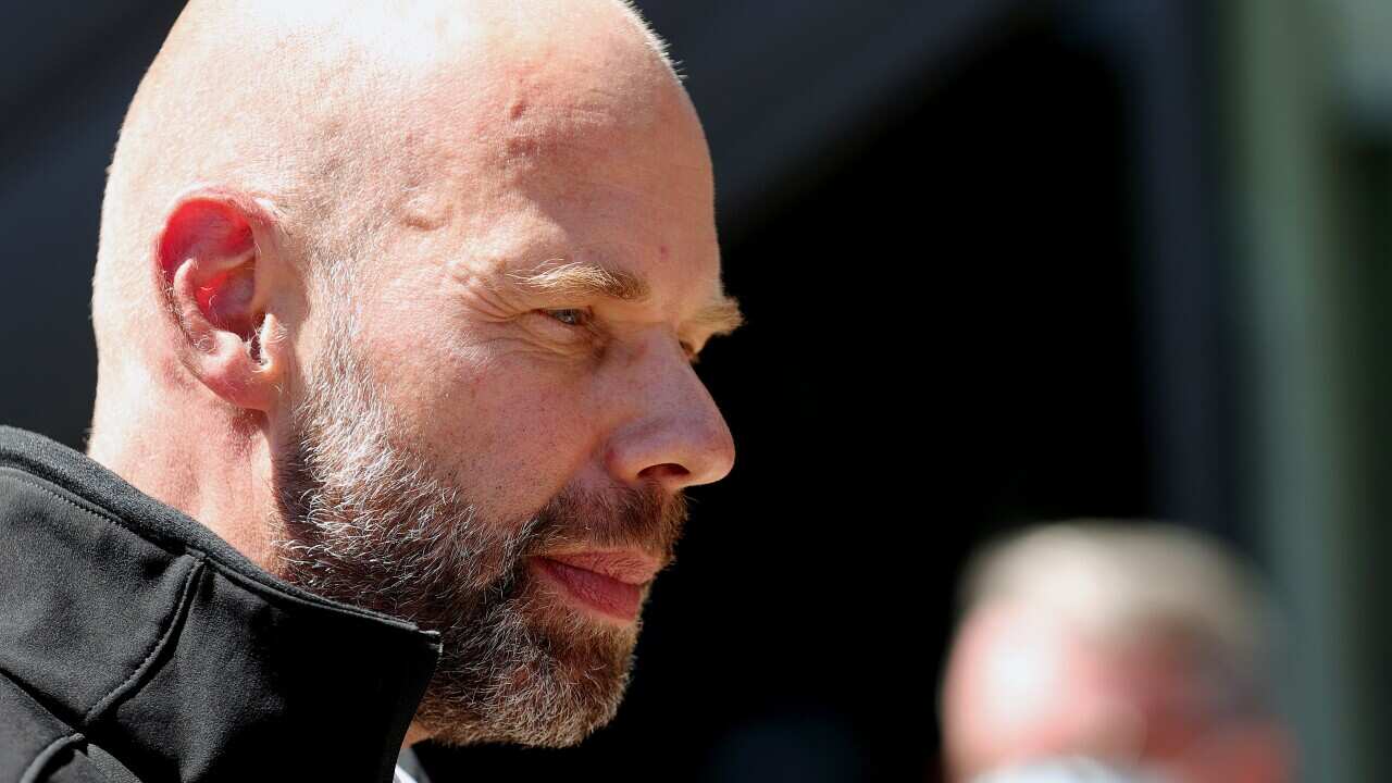 Victoria's COVID-19 Commander Jeroen Weimar speaks to the media at the Alfred Hospital in Melbourne, 29 December 2021.