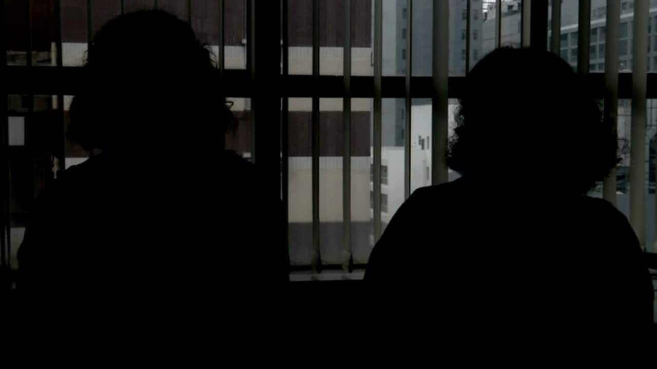 Silhouette of Saudi sisters, known by aliases Rawan and Reem