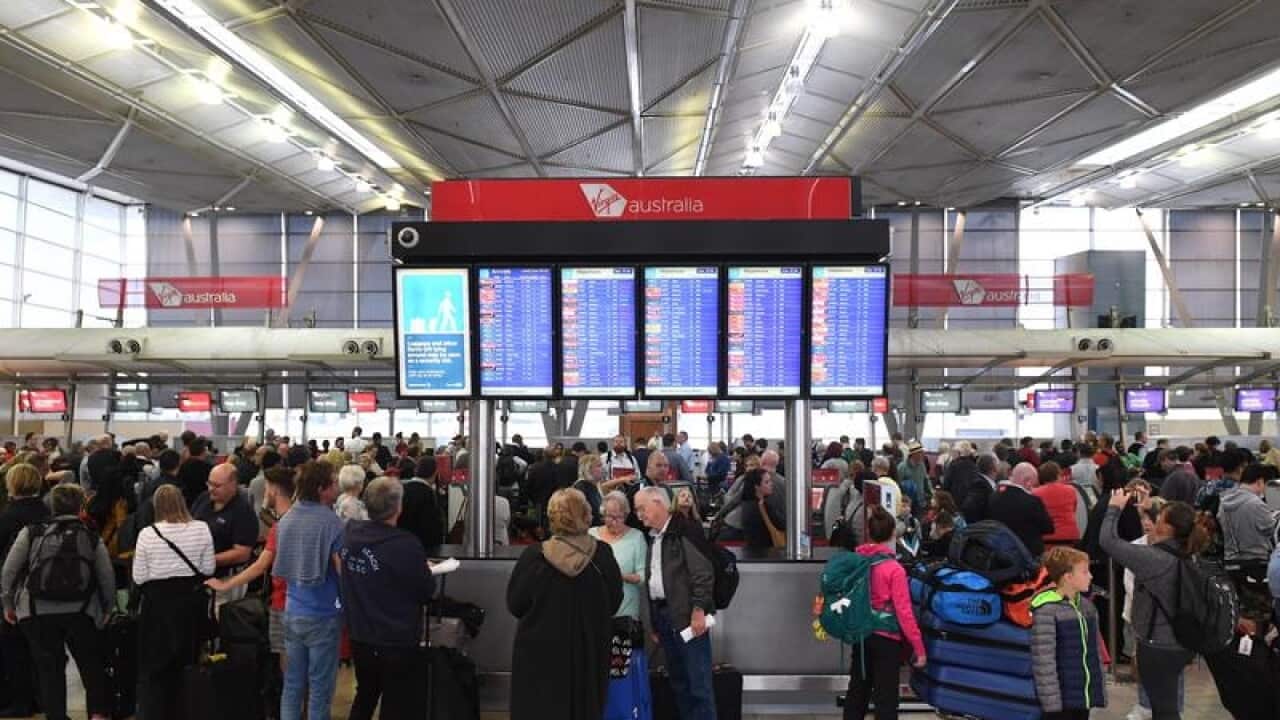 Huge queues at Sydney Airports
