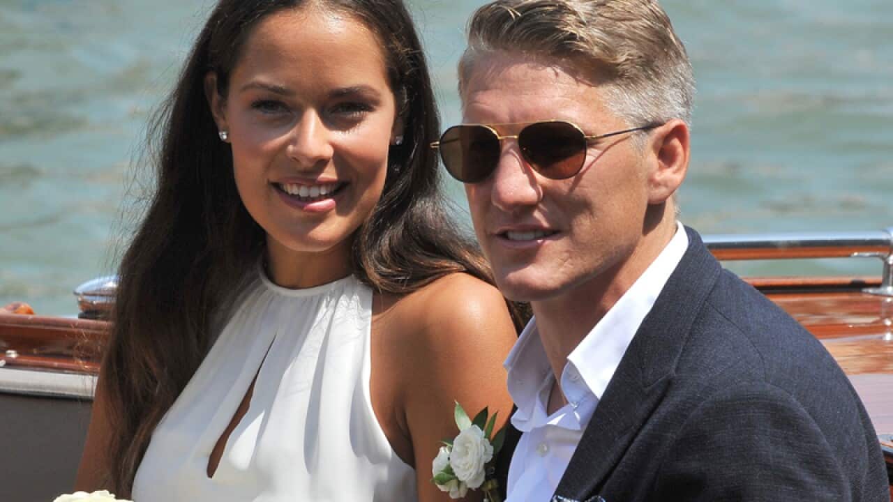 Tennis player Ana Ivanovic and Bastian Schweinsteiger