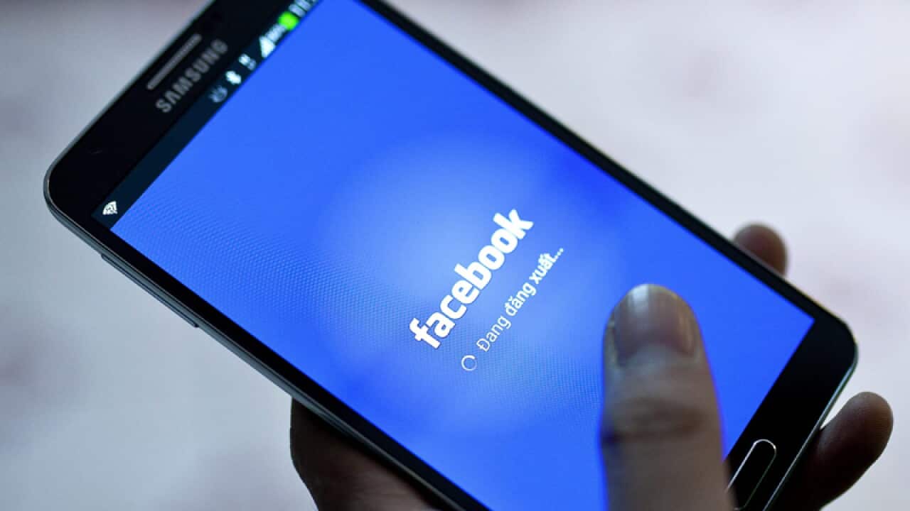 A person using Facebook