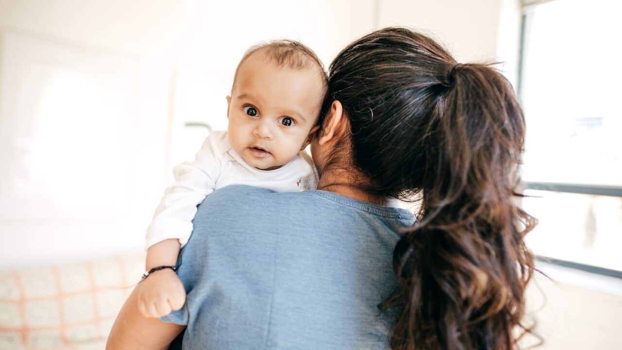 Mom and baby indoor