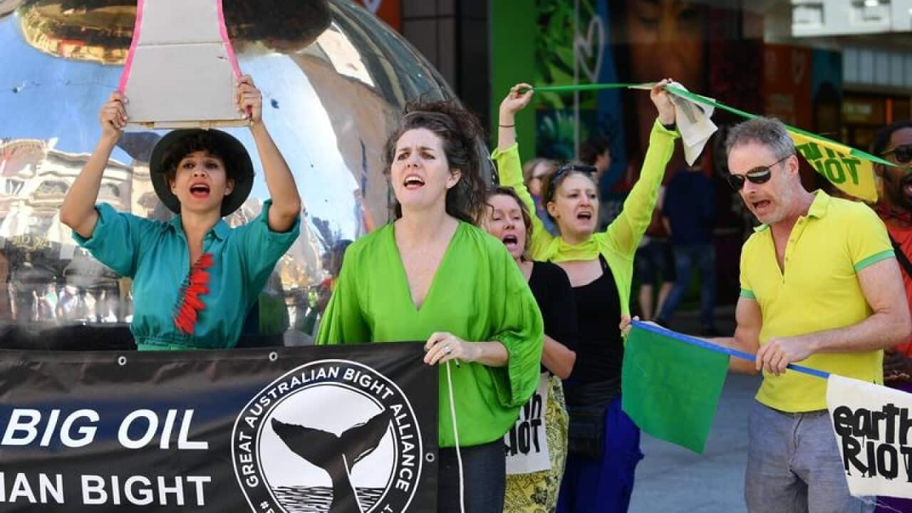 Protest against Equinor's plans to drill in the Great Australian Bight