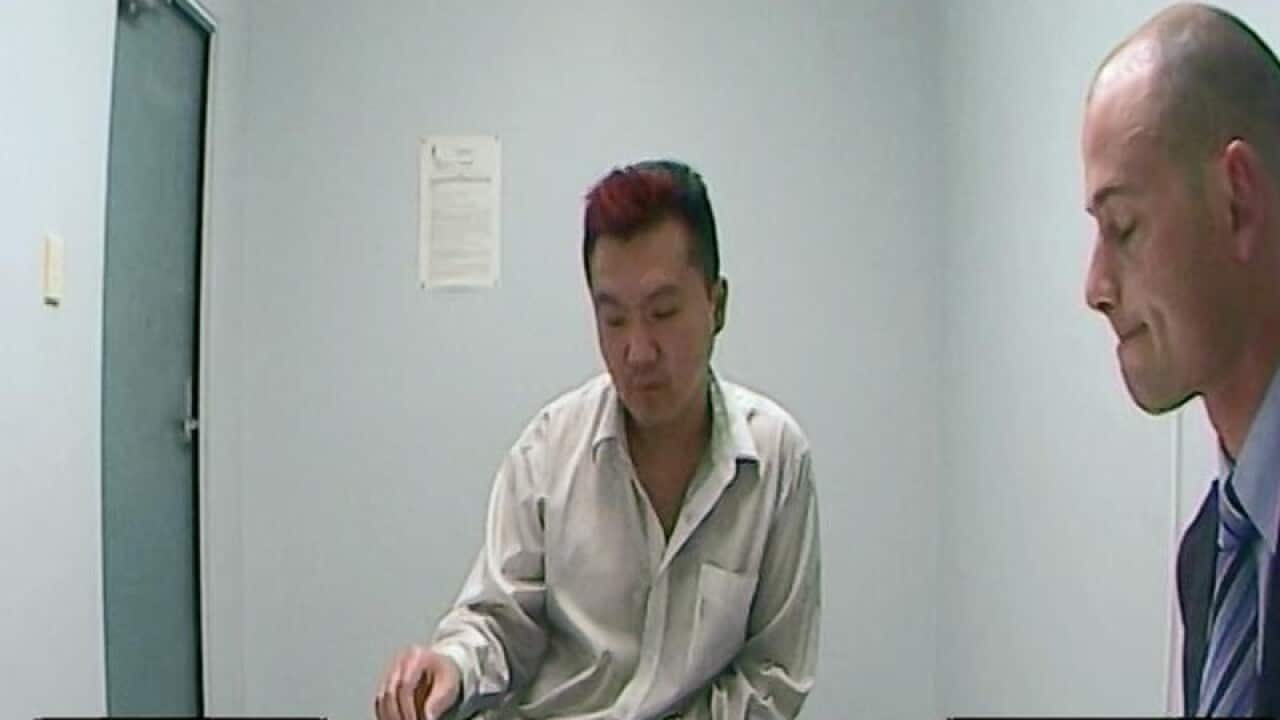 A supplied file image of Roger Dean during a police interview.