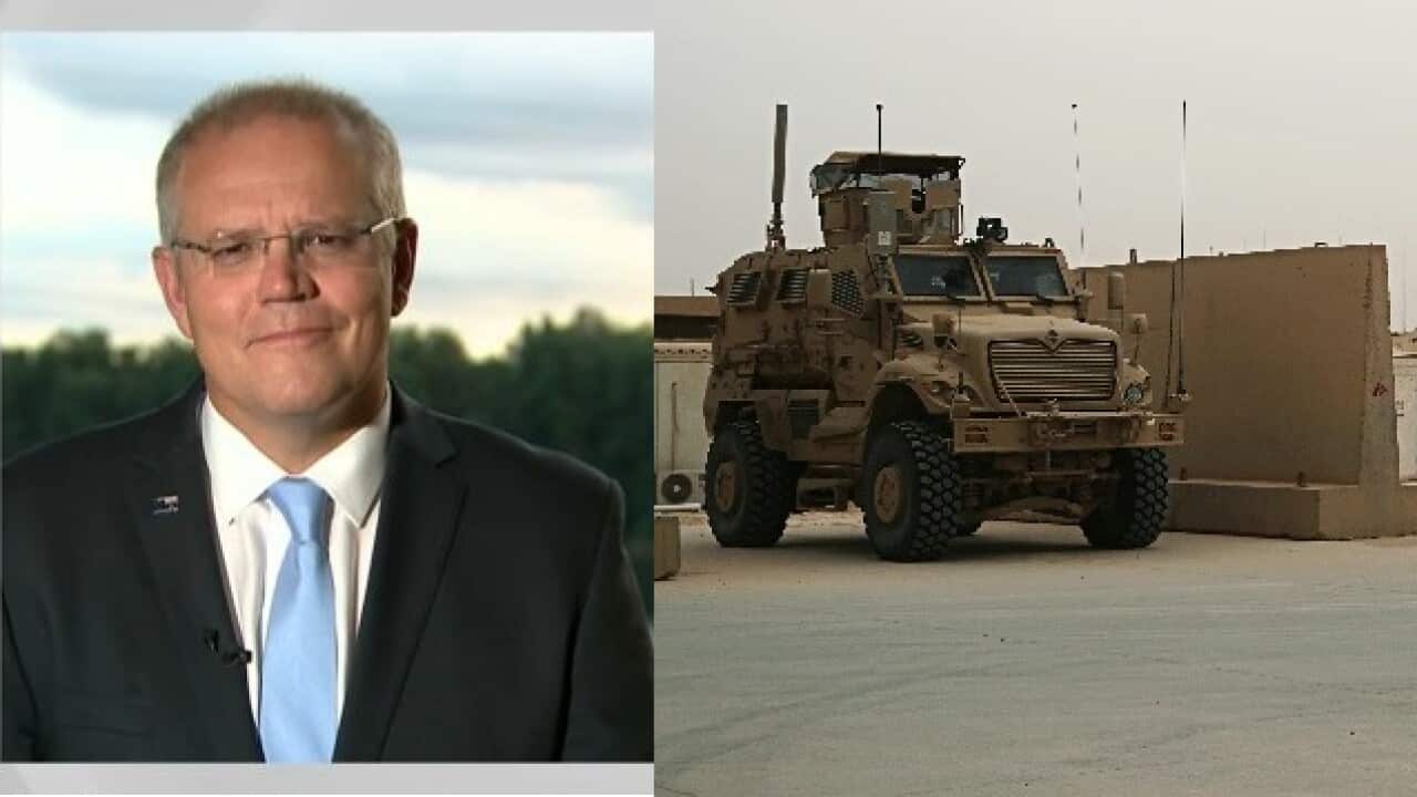 Scott Morrison / US Marines stationed at al-Asad air base in Anbar, Iraq, in a file photo from 2017.
