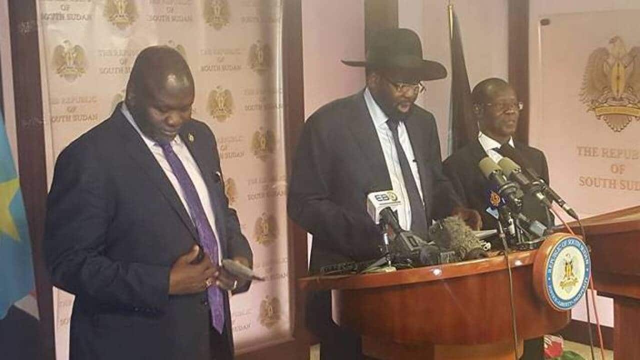 President Kiir, Dr Riek and Wani Iga