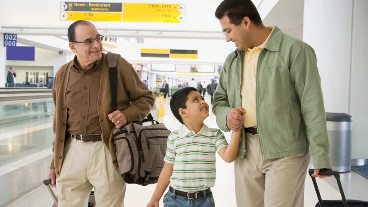 Family at the airport.
