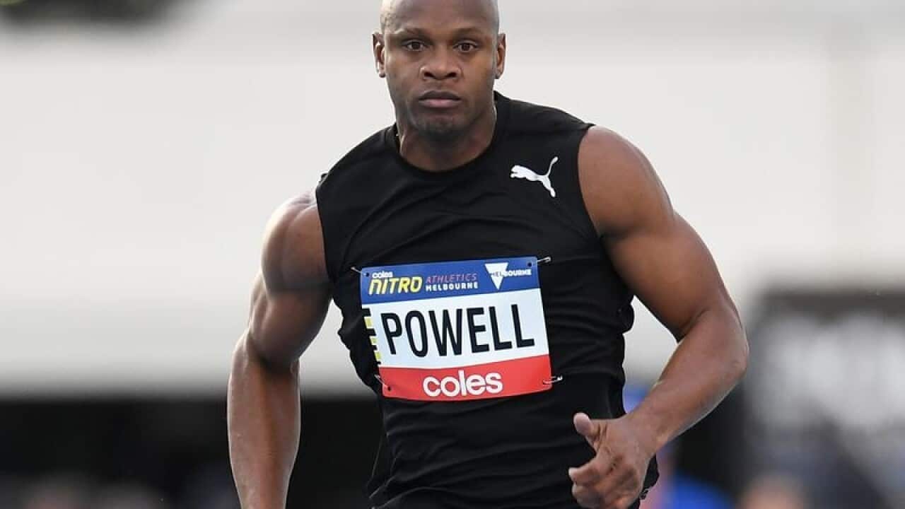 A file image of Jamaican sprinter Asafa Powell