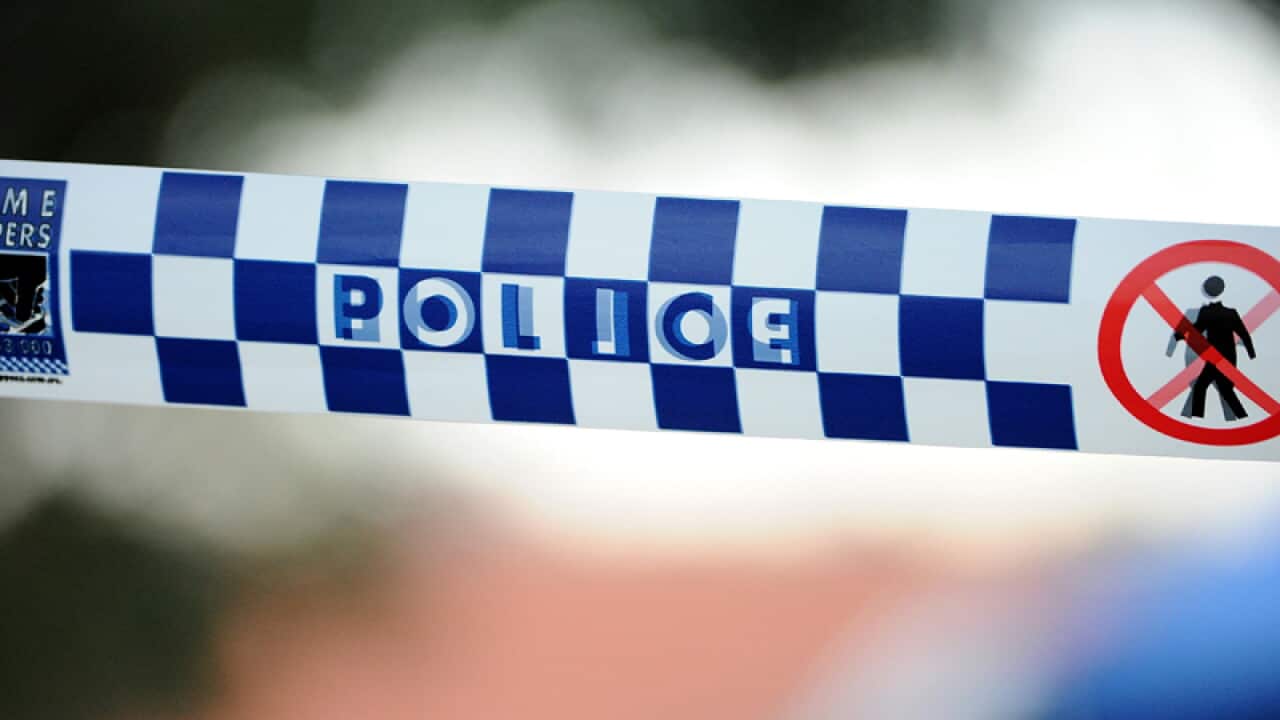 Police tape outside a home