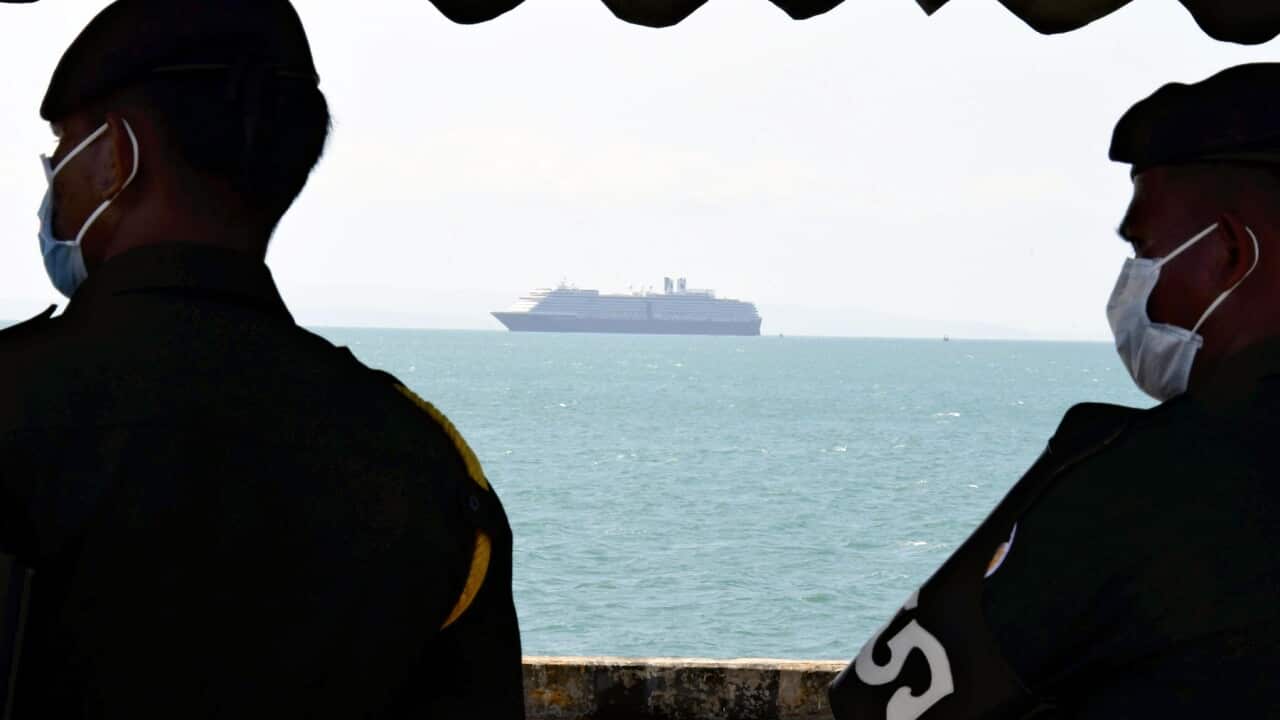 The ship docked in the Cambodian port of Sihanoukville.