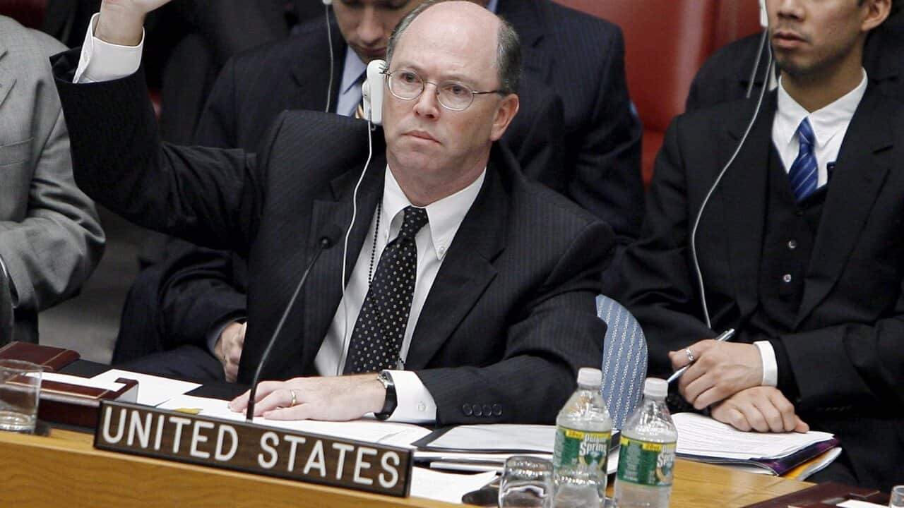 Alejandro Wolff US Deputy Representative votes to approve sanctions against Iran.