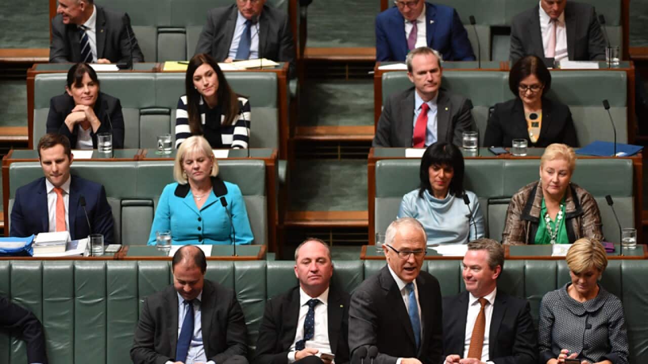 Prime Minister Malcolm Turnbull during Question Time