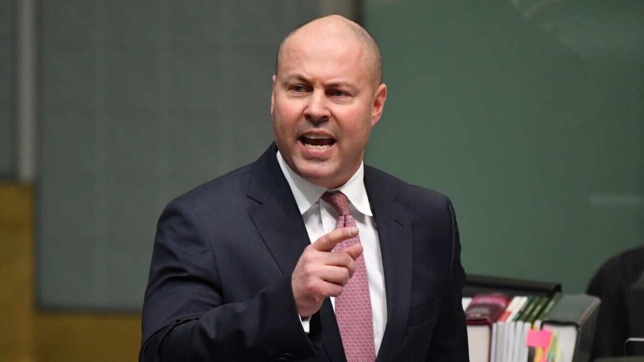 Treasurer Josh Frydenberg during Question Time at Parliament House in Canberra.