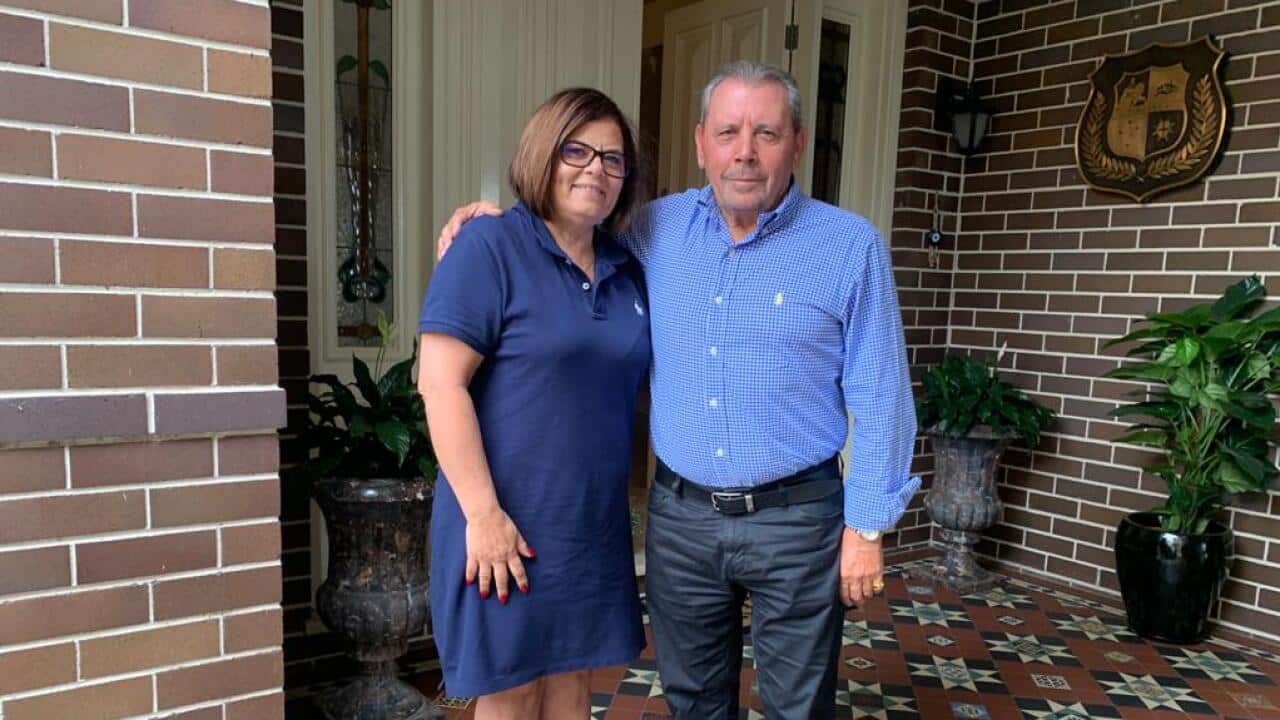 Frank Placanica con la moglie Rosemary