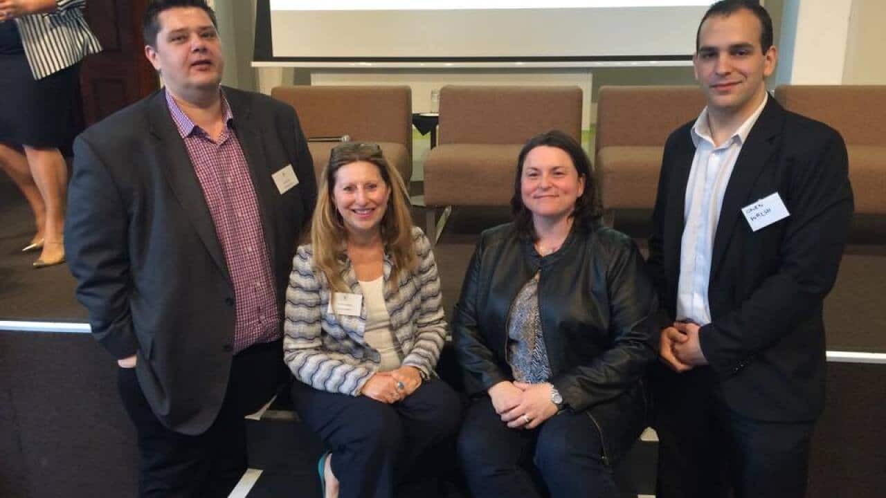 Jason Eades (left to right), Monica Barone, Michelle Evans and Owen Walsh