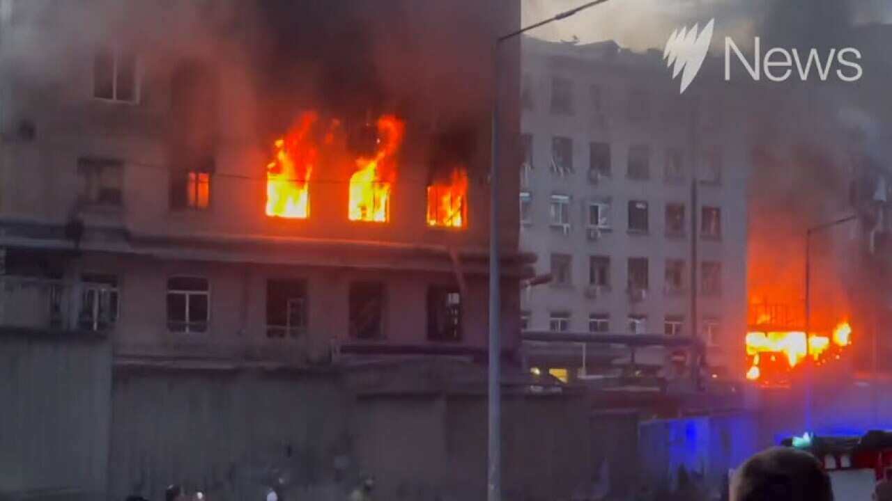 Explosions rock Kyiv during UN chief's visit to Ukraine