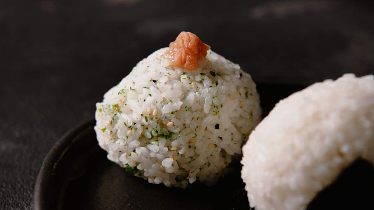 Umeboshi and miso tuna onigiri