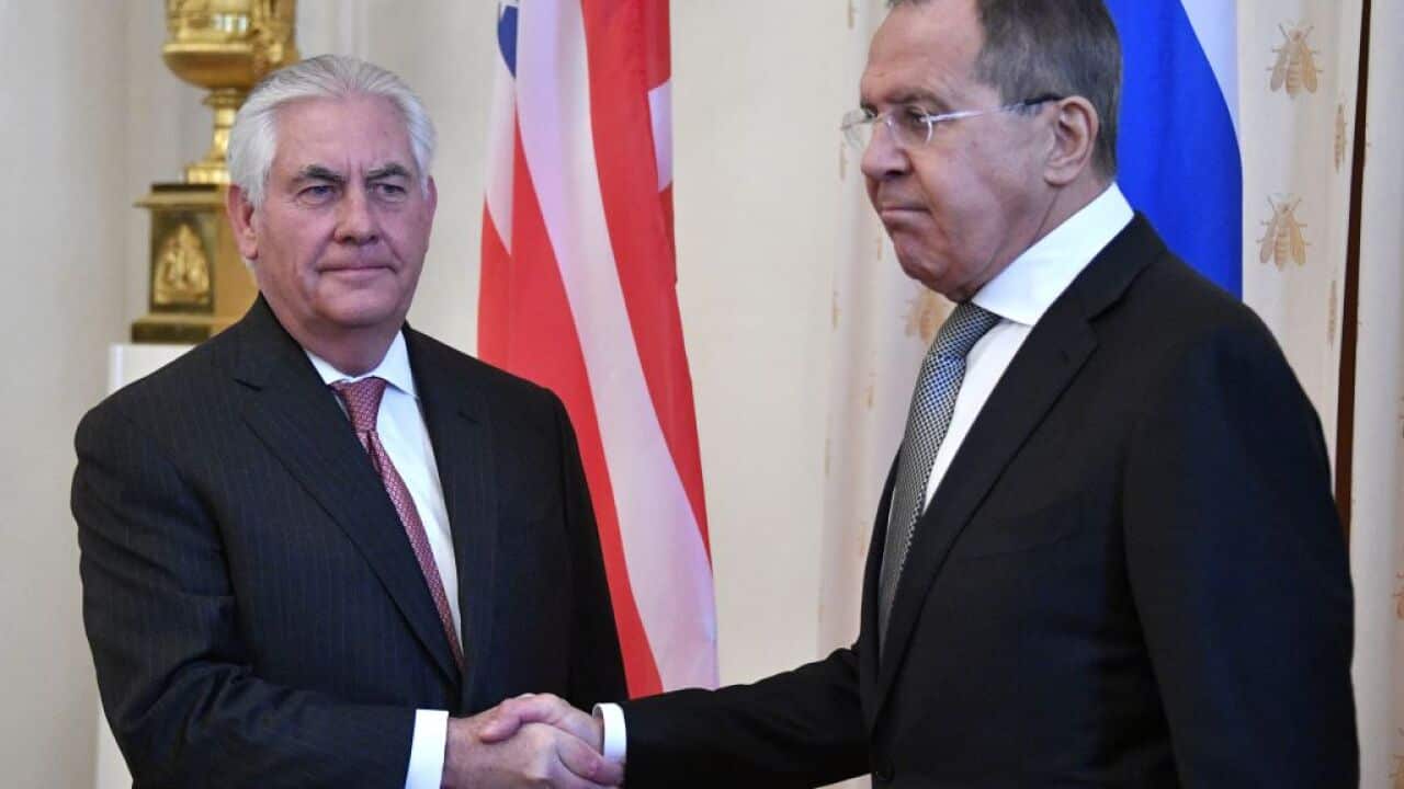 Russian Foreign Minister Sergei Lavrov and US Secretary of State Rex Tillerson, April 12, 2017.
