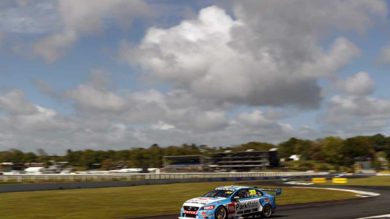 Scott McLaughlin during a practice session at Pukekohe Park