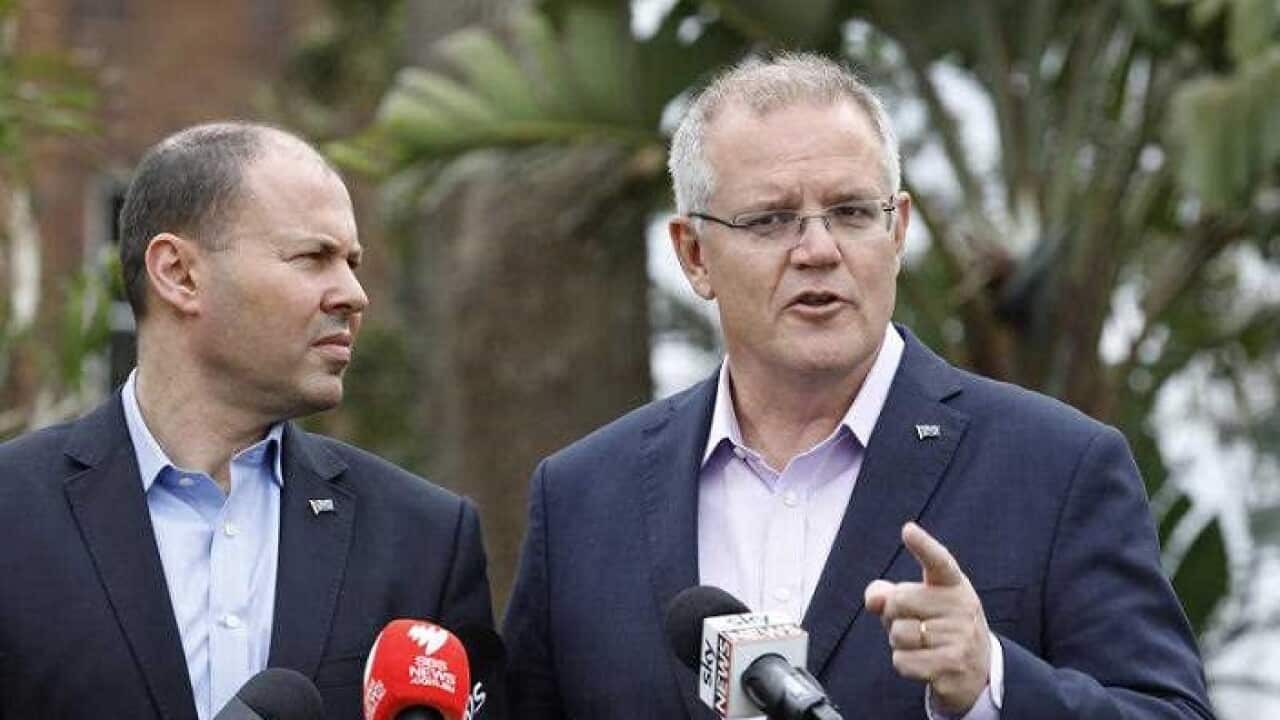 Tresurer Josh Frydenberg and Prime Minister Scott Morrison