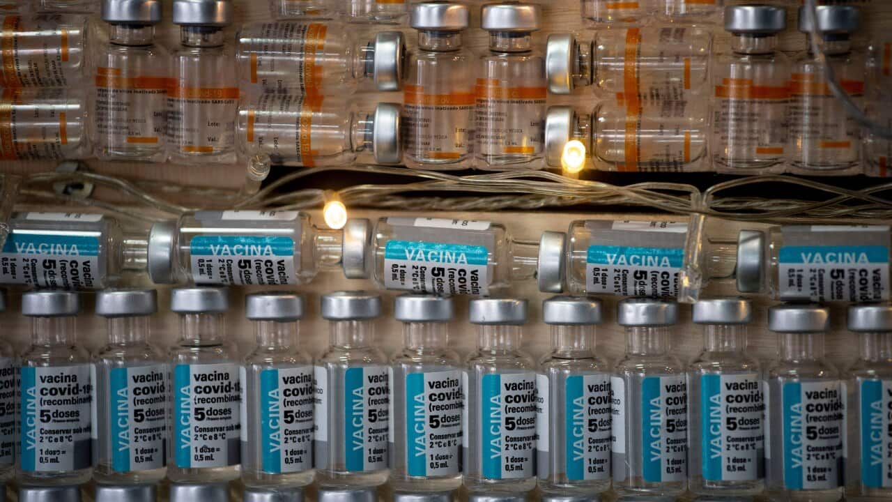 Vaccine vials in Rio de Janeiro, Brazil