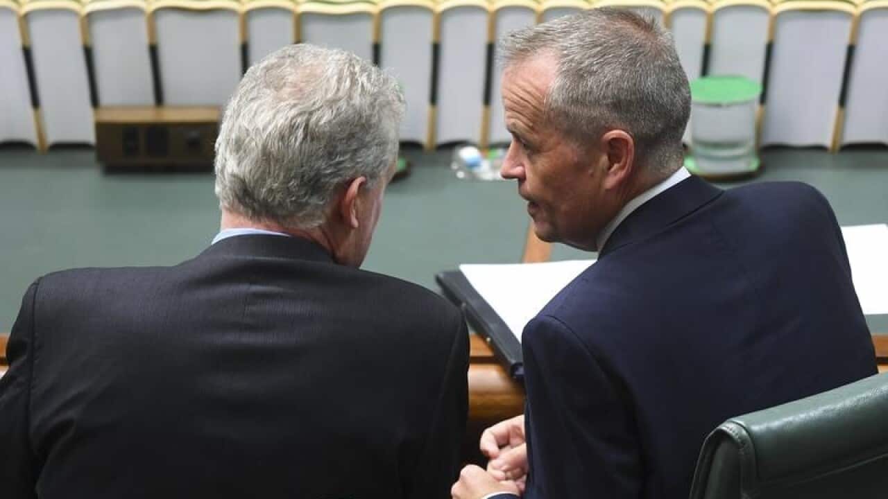 Opposition leader Bill Shorten and Tony Burke