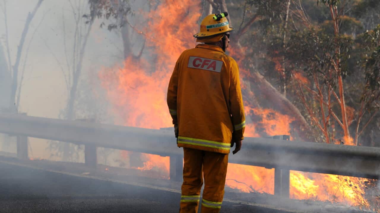 Victorian CFA firefighters help strengthen containment lines