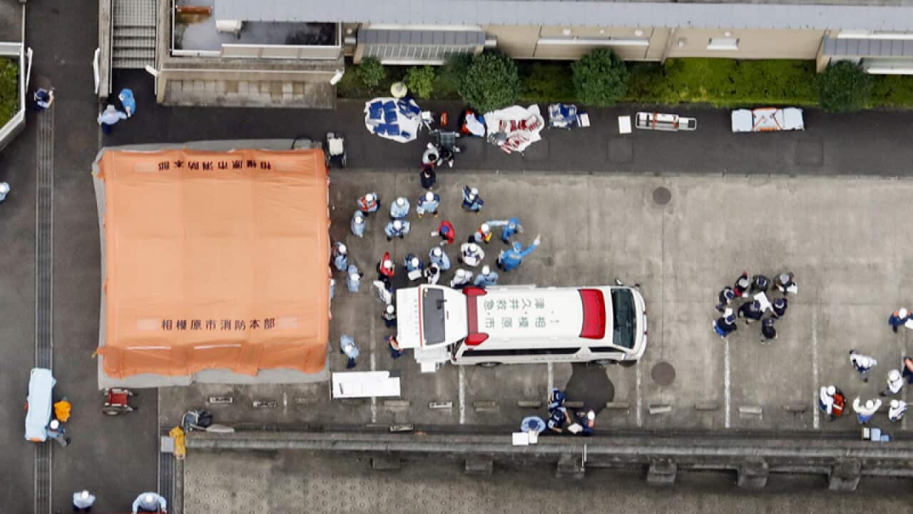 the scene of the knife attack