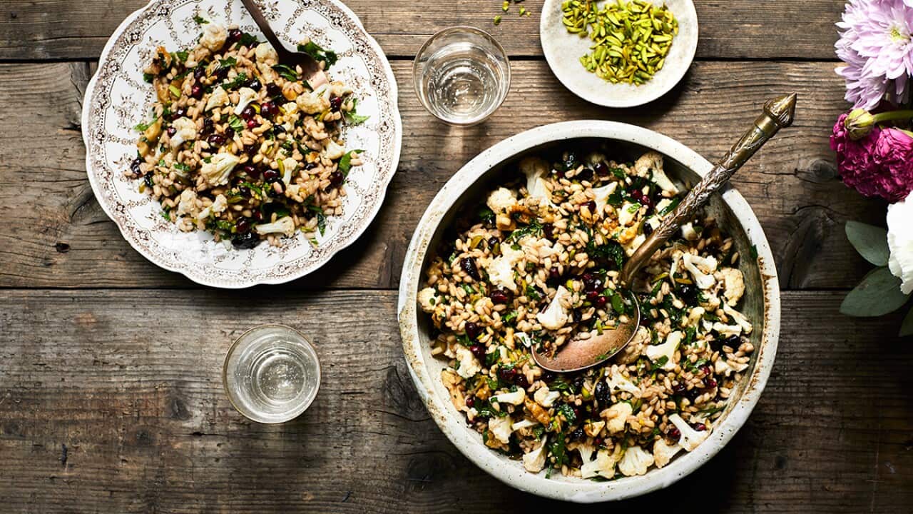 Cauliflower and cranberry salad