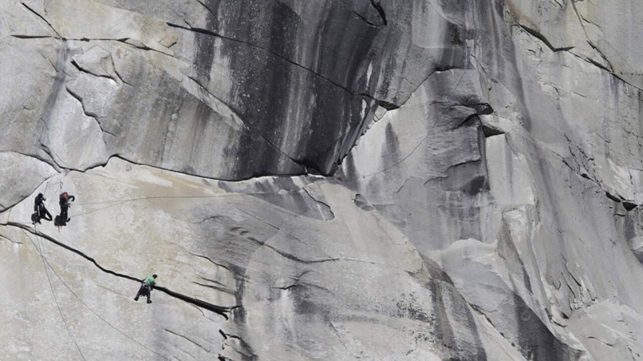 American climbers Kevin Jorgeson and Tommy Caldwell