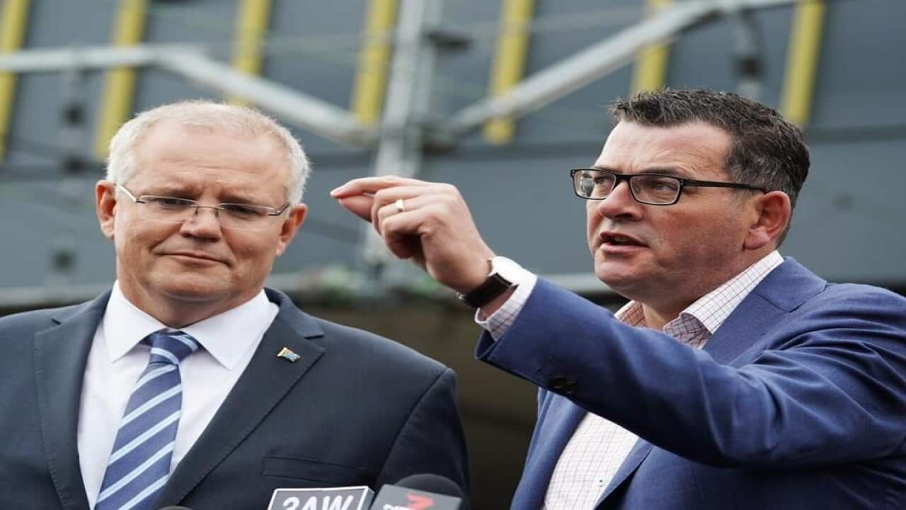 Prime Minister Scott Morrison and Victorian Premier Daniel Andrews
