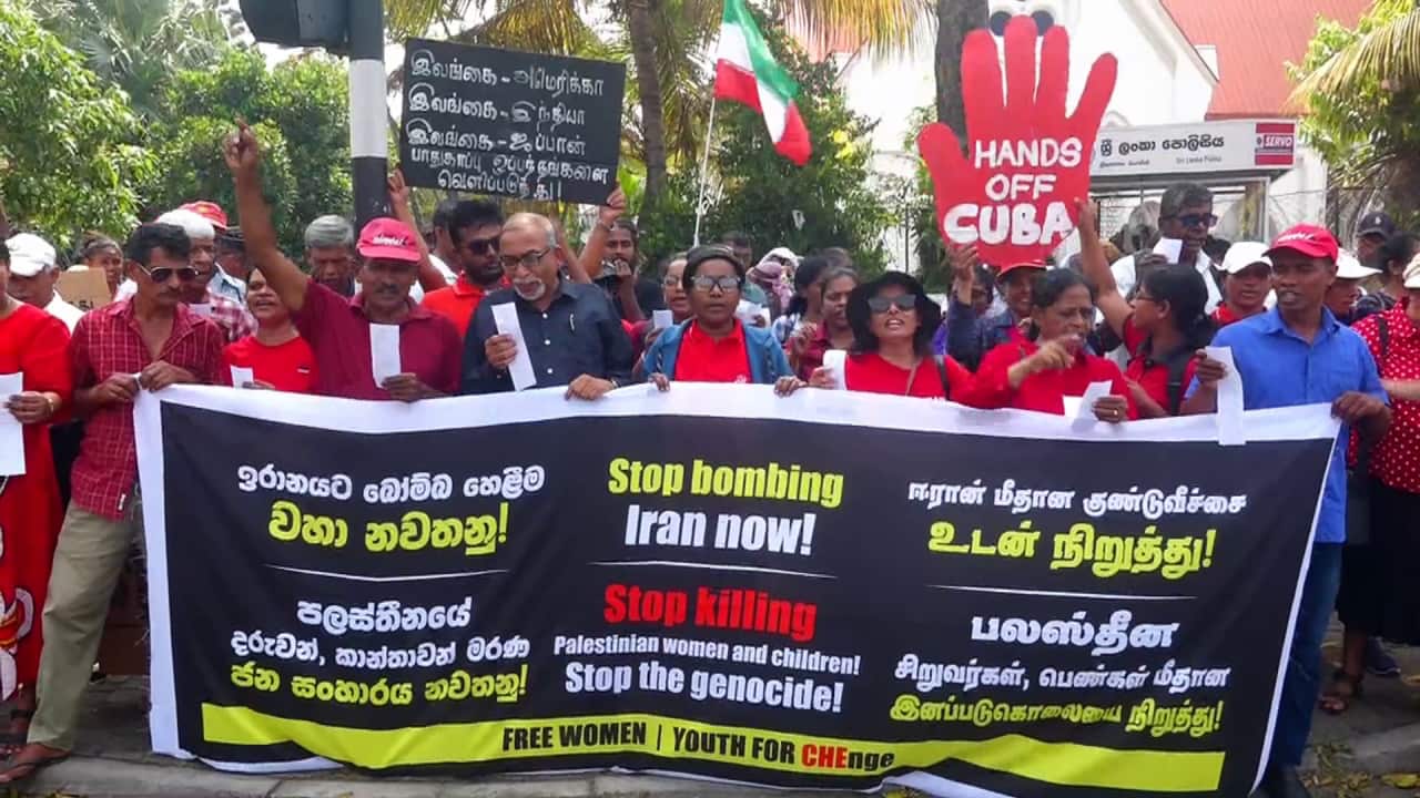 International Women’s Day rallies and protests against the Iran war in Sri Lanka