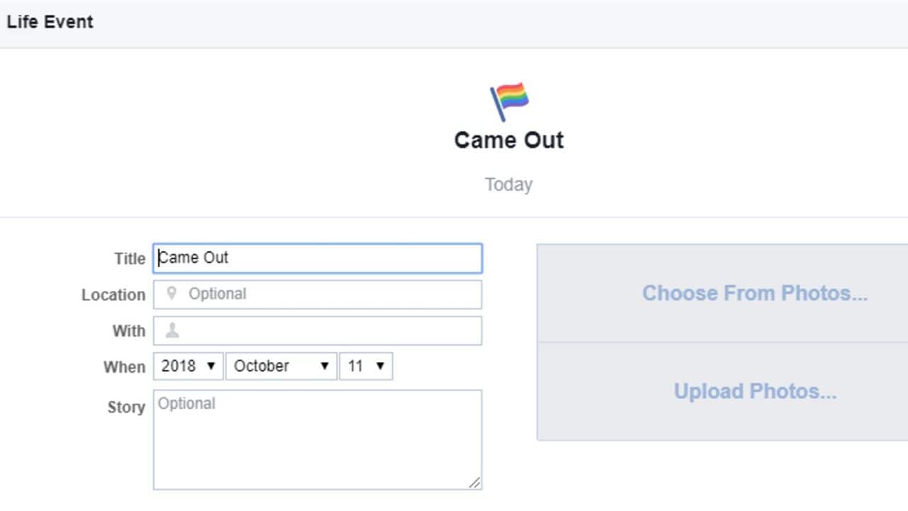 Facebook's 'coming out' feature