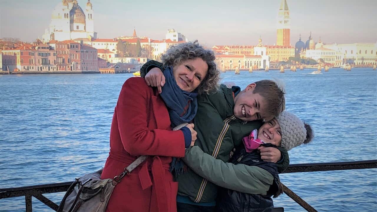 Benedetta a Venezia con i figli