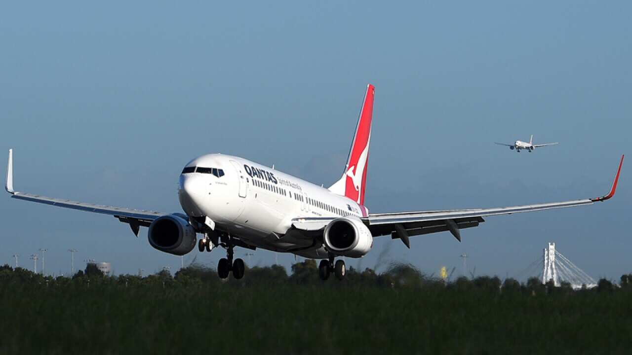A Qantas Boeing 737-800 aircraft.
