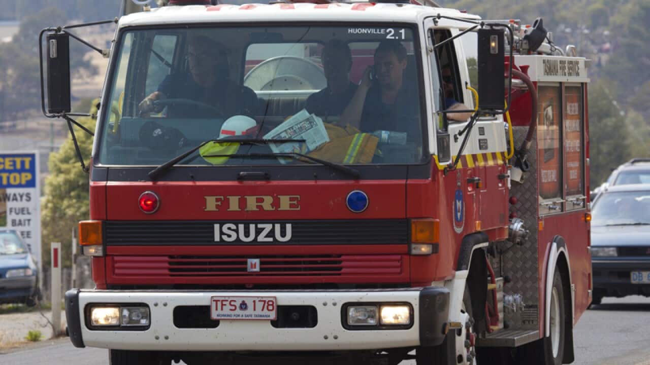 A Tasmania fire vehicle